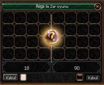 Rega2 oyun içi zar penceresi